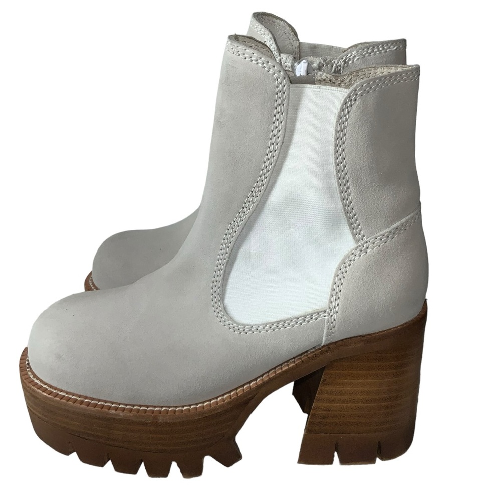 Jeffrey Campbell Gray and White Ankle Boots